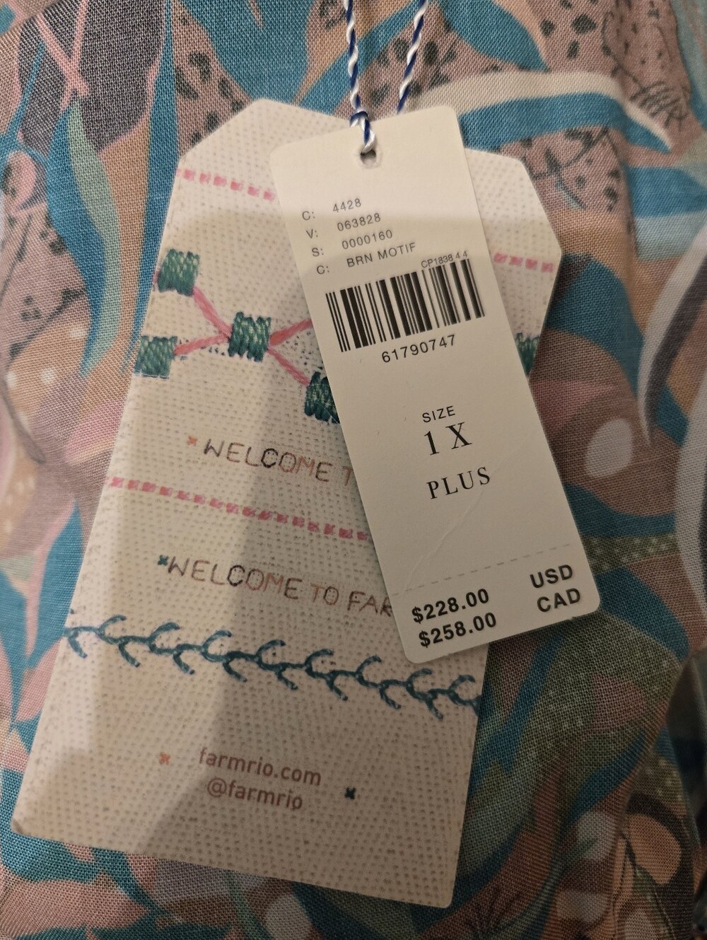 FARM Rio Dress Size 1X - Picture 8 of 9